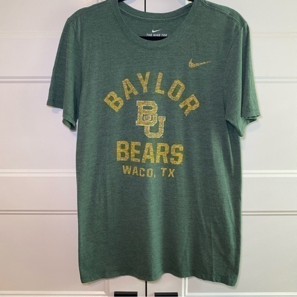 Balor University Bears The Nike Green Tee Men's Short Sleeve Shirt Athletic Cut